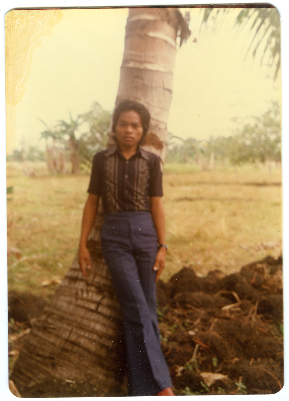 Johanes Outside the Home of Ruben Kapa's Parents