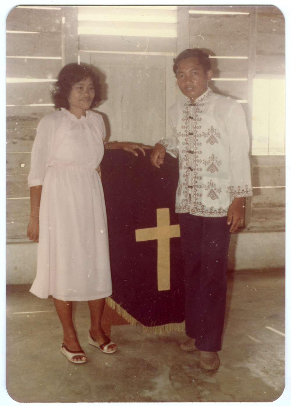 A Lady and a Gentleman in Front of the Hall at the Morning Service at Ujung Lamuru