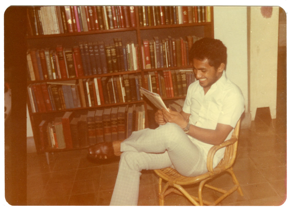 Rein Sitaay in Front of Robert Patterson's Book-case