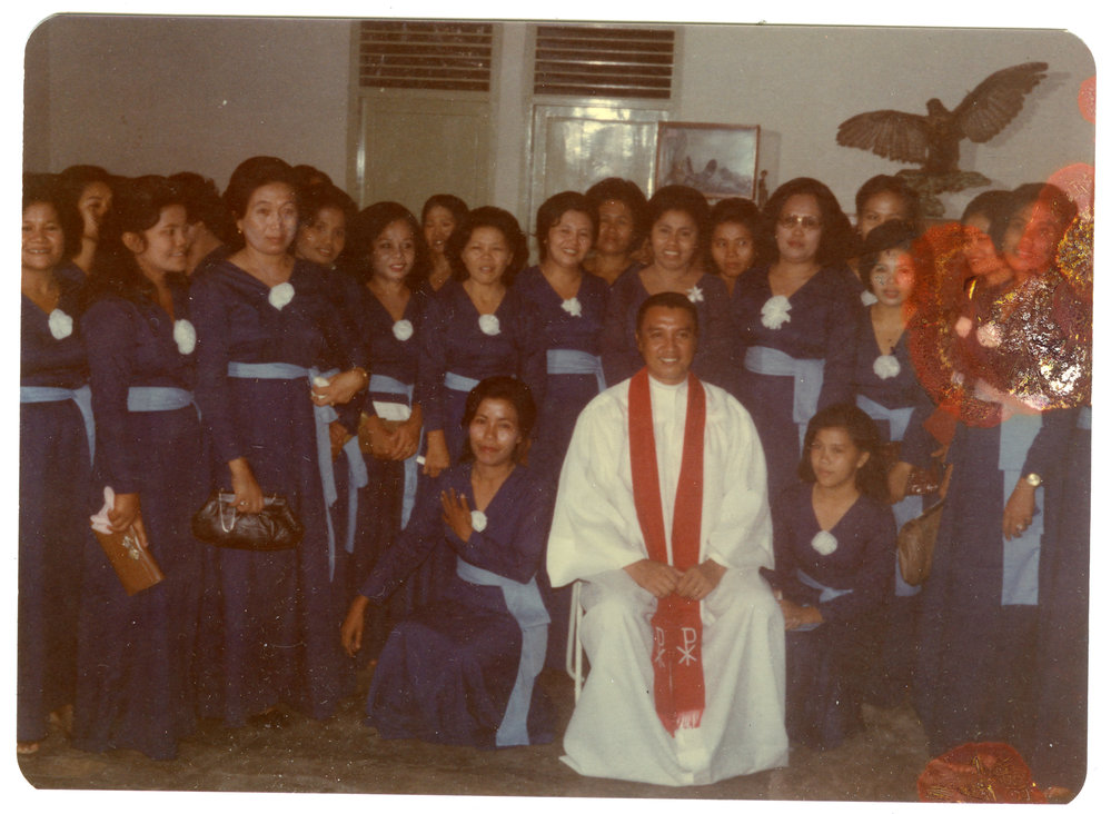 Pdt. A.A. Rere  with Members of the Women's Choir