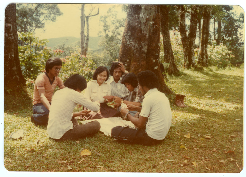 Group Went to Malino, Playing Cards After Lunch