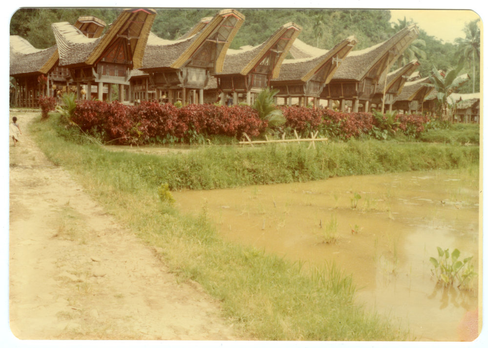 A Row of Rice Storehouses "lumbung" at Kete