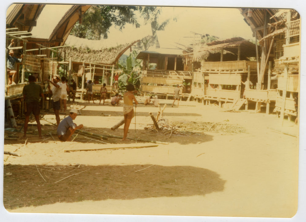 People Making Huts (pondok) at Palawa