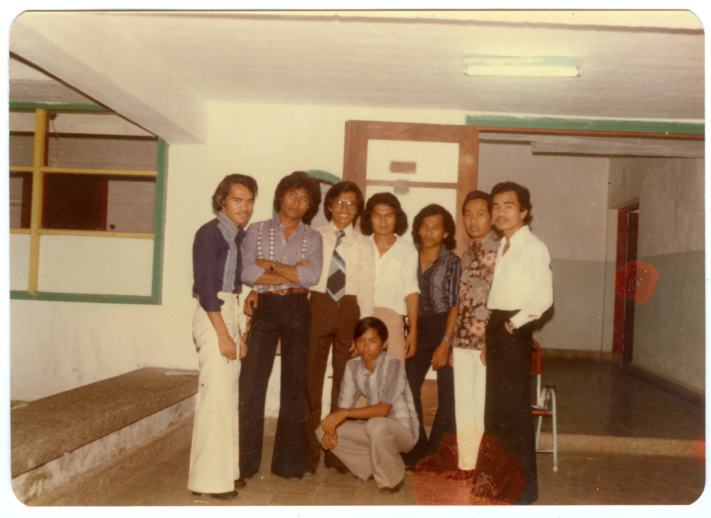 Group of Students at Outside Dormitory Door of STT