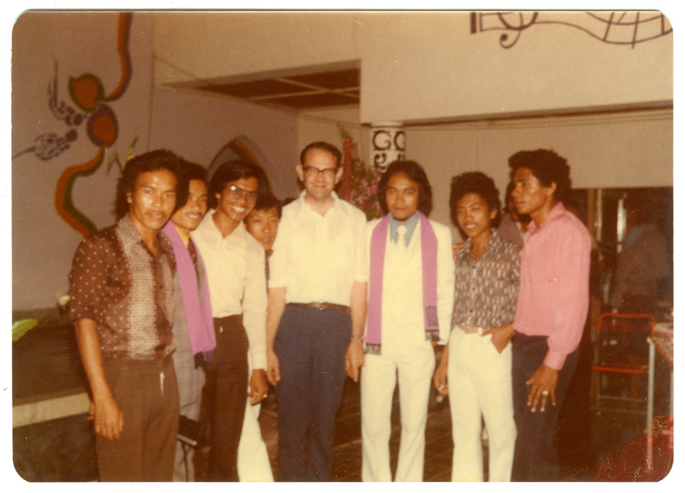 Some of the Students with Robert Patterson at the Anniversary Celebrations