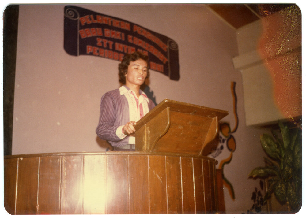 A Gentleman Addressing at the Lectern