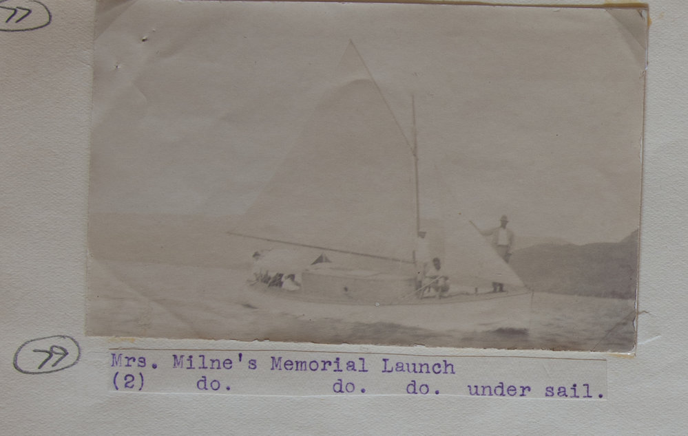 Mrs. Milne Memorial Launch under sail