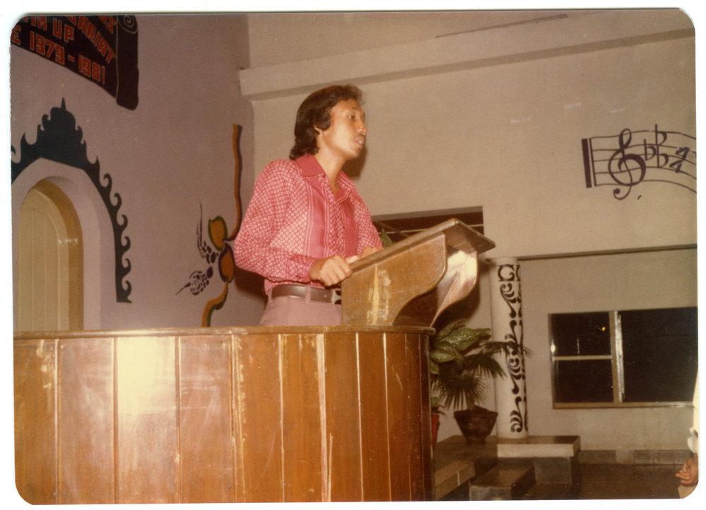 A Gentleman Addressing at the Lectern