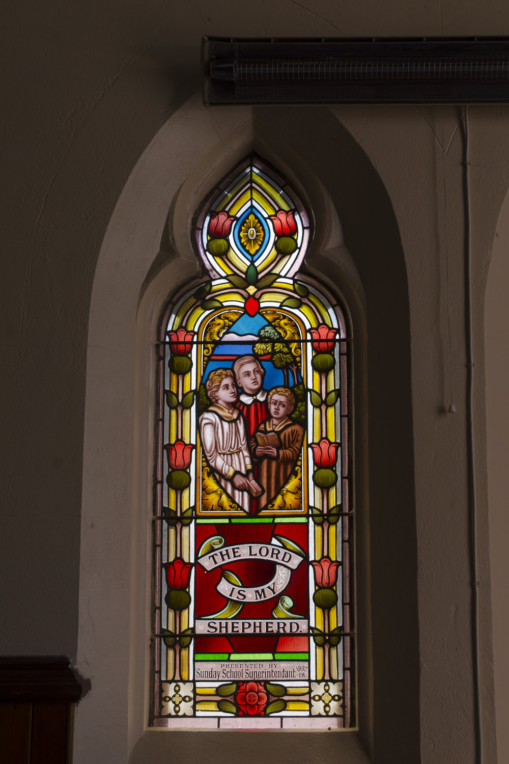 Sunday School Superintendent's window, Kaikorai Church