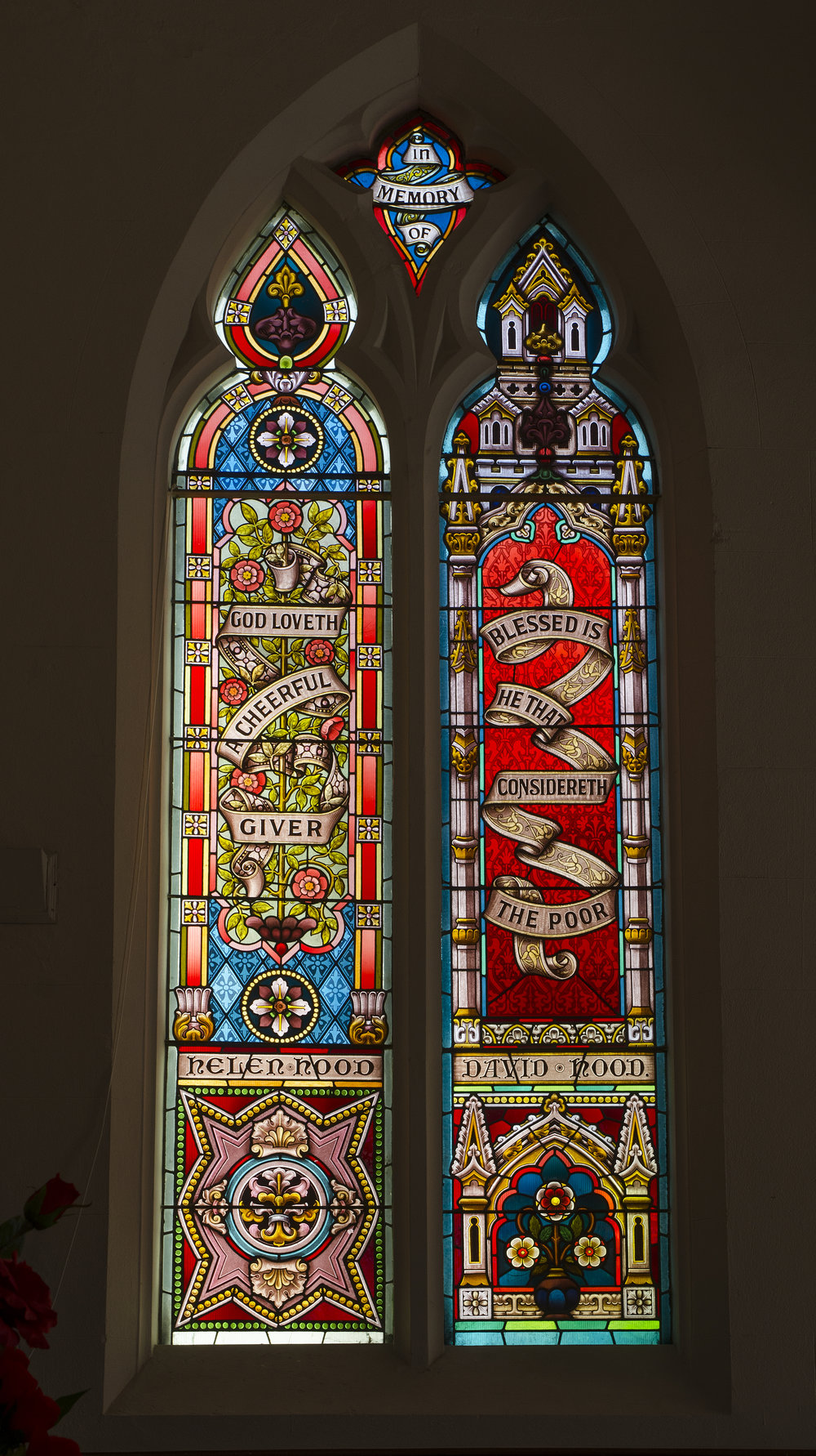 The Hood Memorial windows