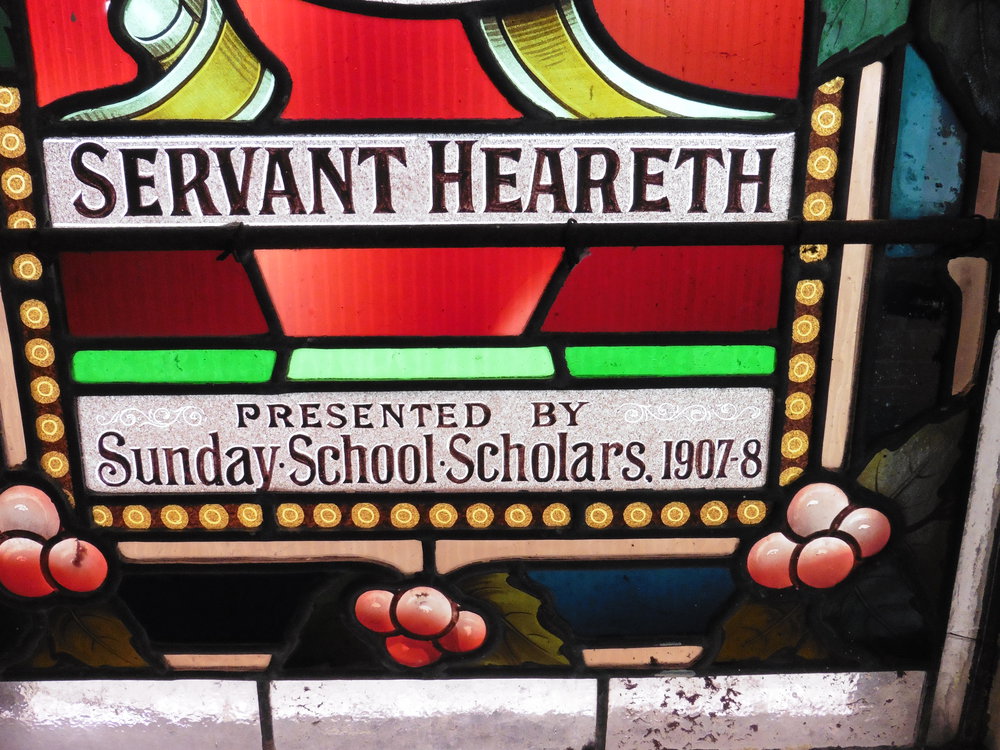 Detail of Sunday School Scholars' window