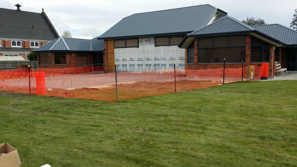 Construction of new Trinity Church, Temuka