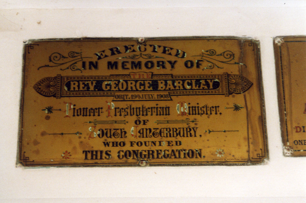 Plaque In Geraldine Church