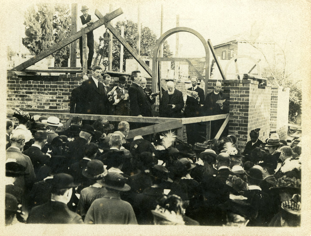 Laying foundation stone, St. Pauls, Devonport