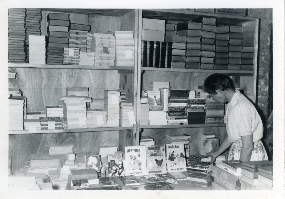 Miss Saunders In The Press Bookshop.