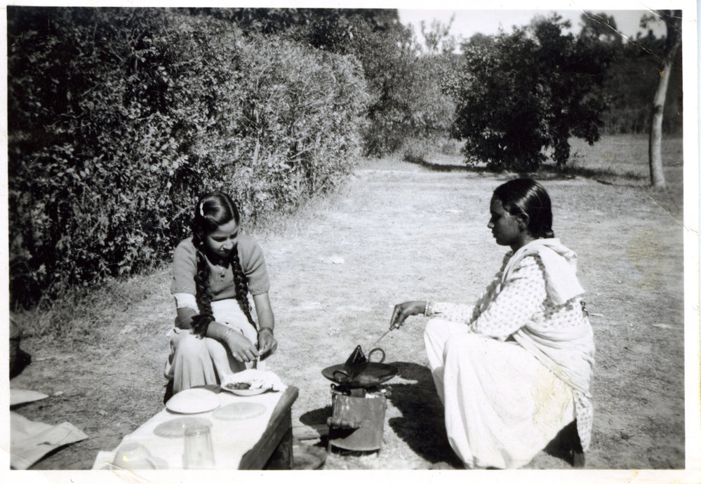 Students cooking a meal