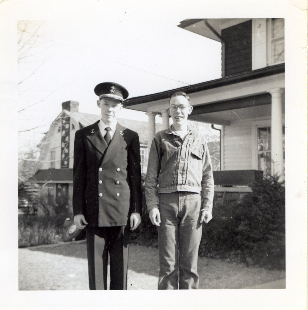 Unknown naval cadet and his brother