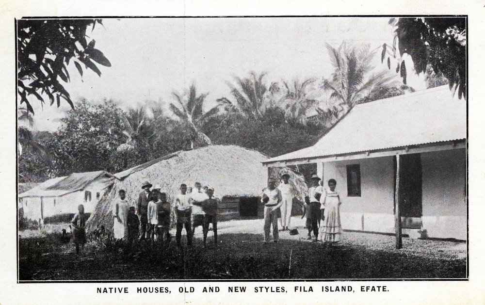 Old and new style native houses on Fila Island