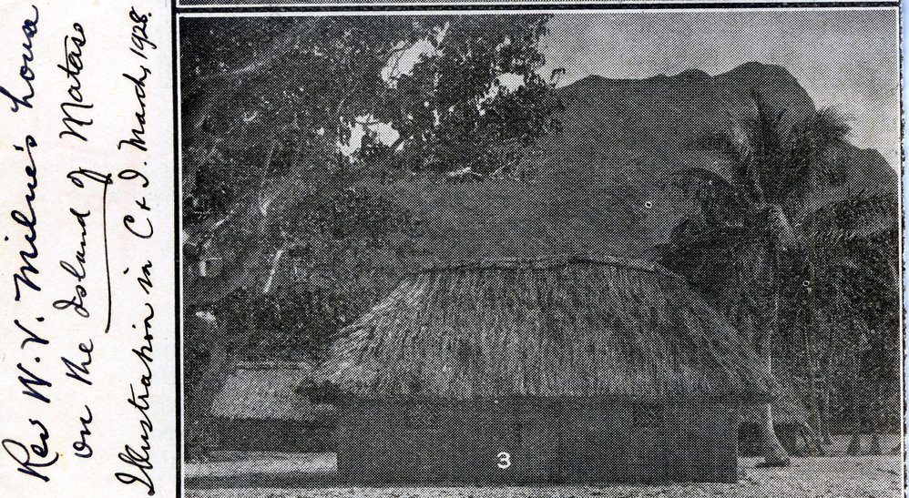 Mr. Milne's hut on Mataso