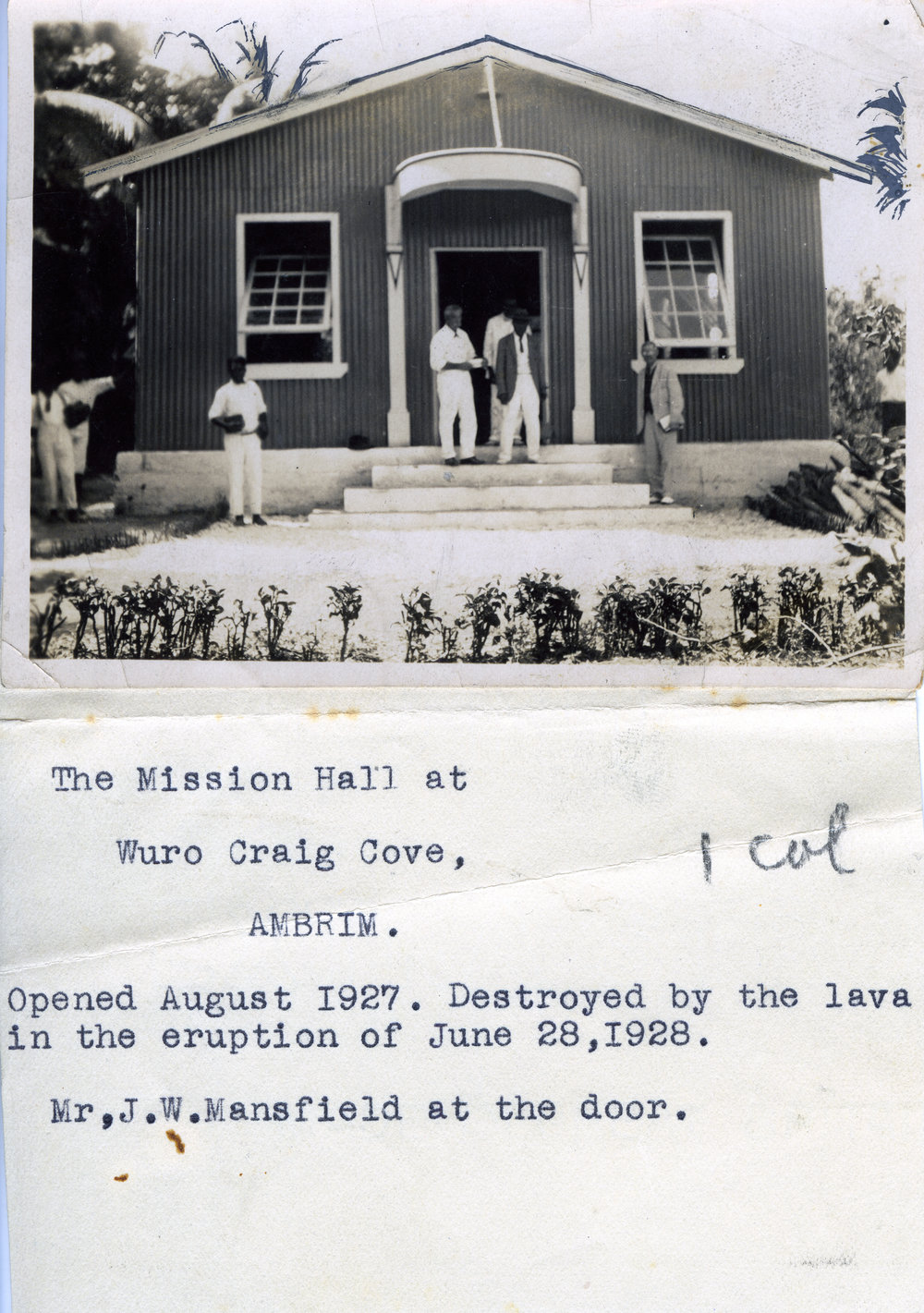The Mission Hall at Wuro Craig Cove, Ambrim
