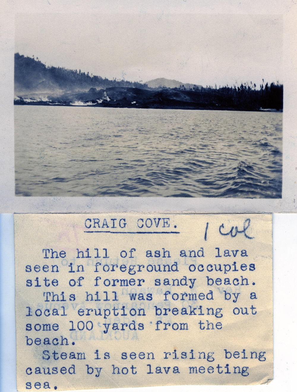 Craig Cove after the volcanic eruption