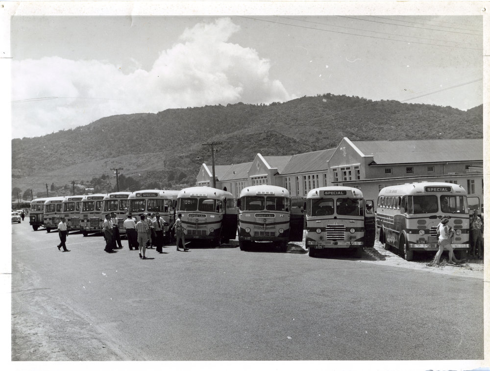 Busses for Delegate Picnic, Greymouth