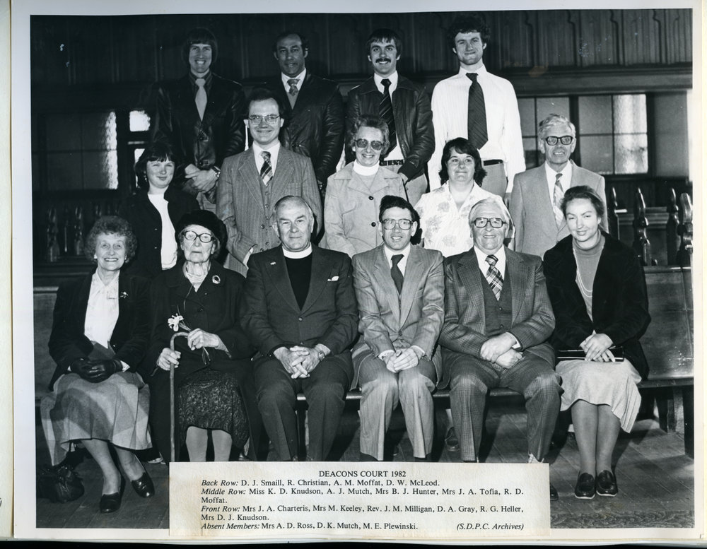 North East Valley Church Deacon's Court - 1982