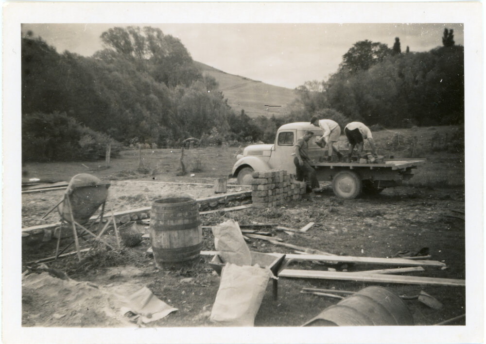 Laying the church foundation