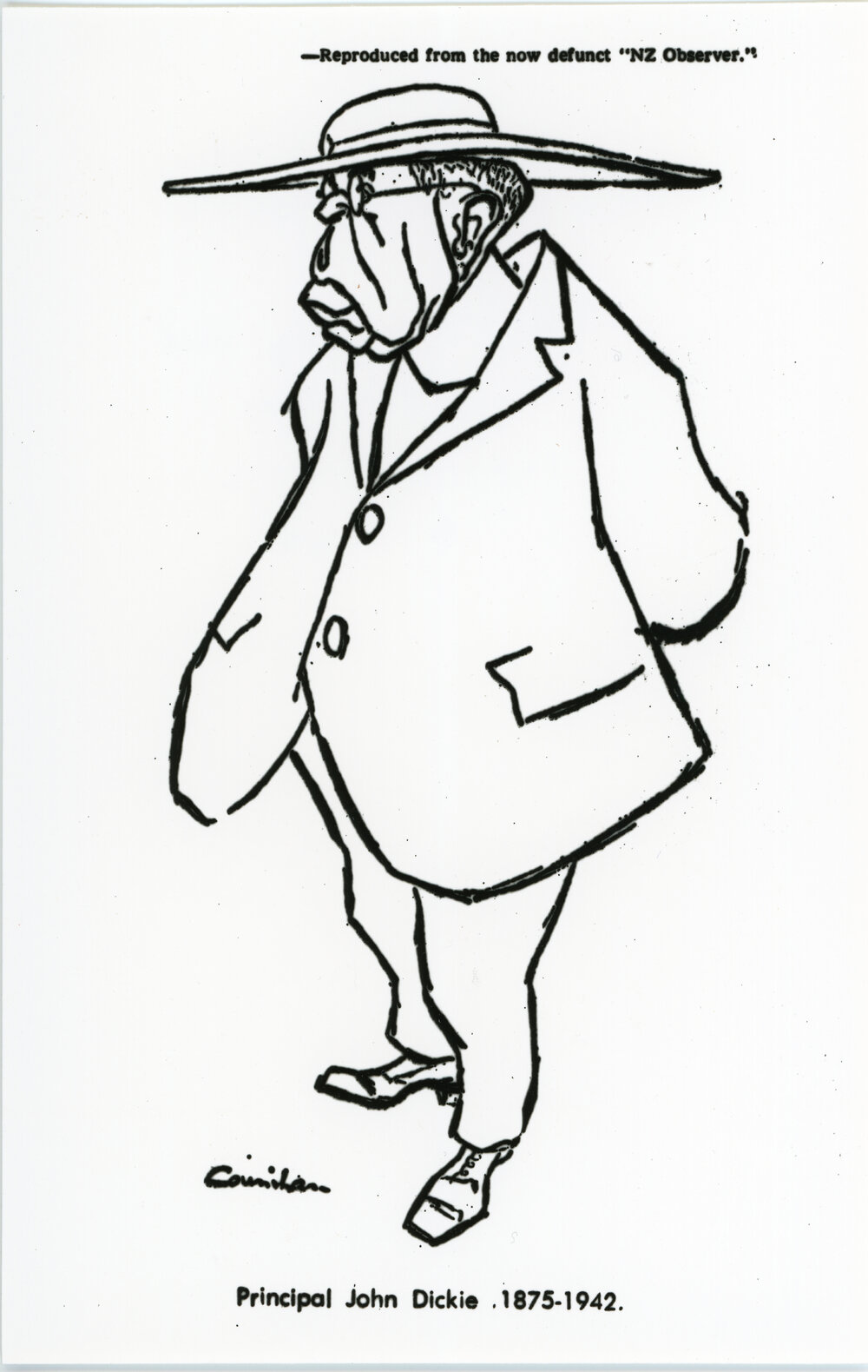 Caricature of the Very Rev. Dr. John Dickie