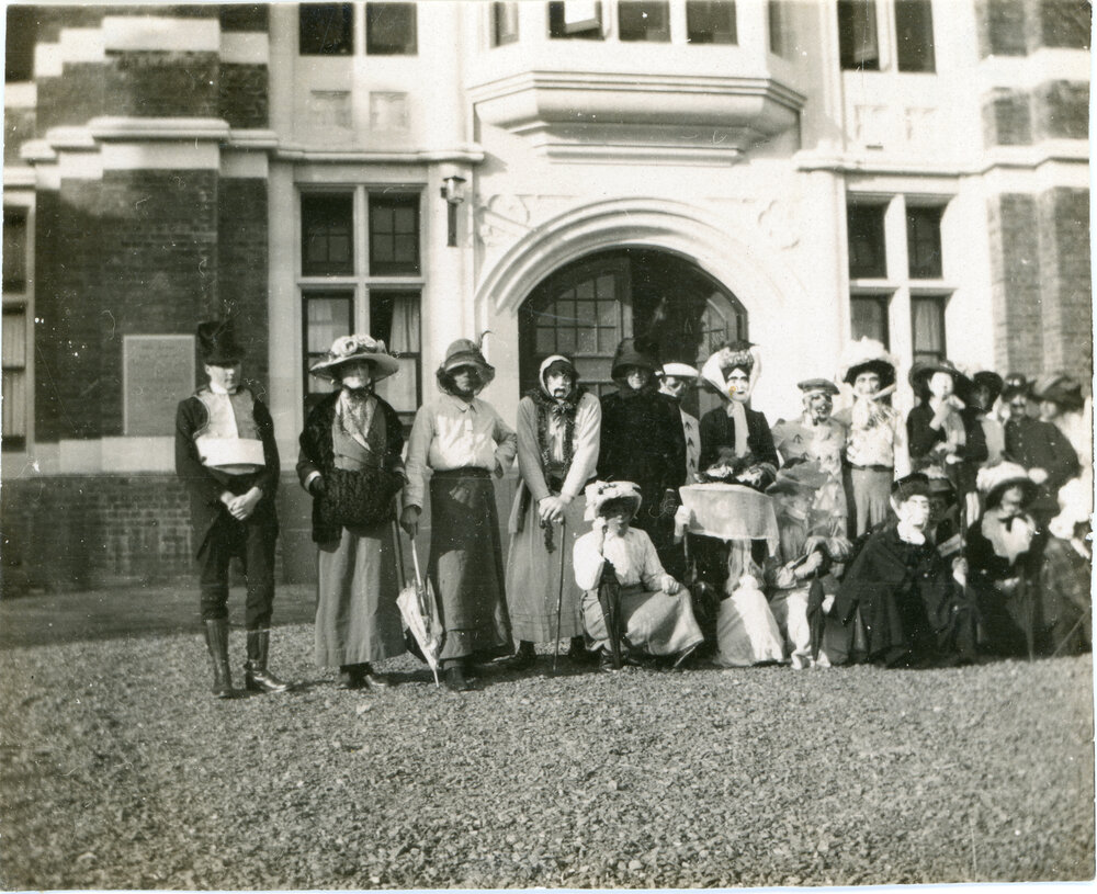 Capping Carnival students at Knox College, c. 1910