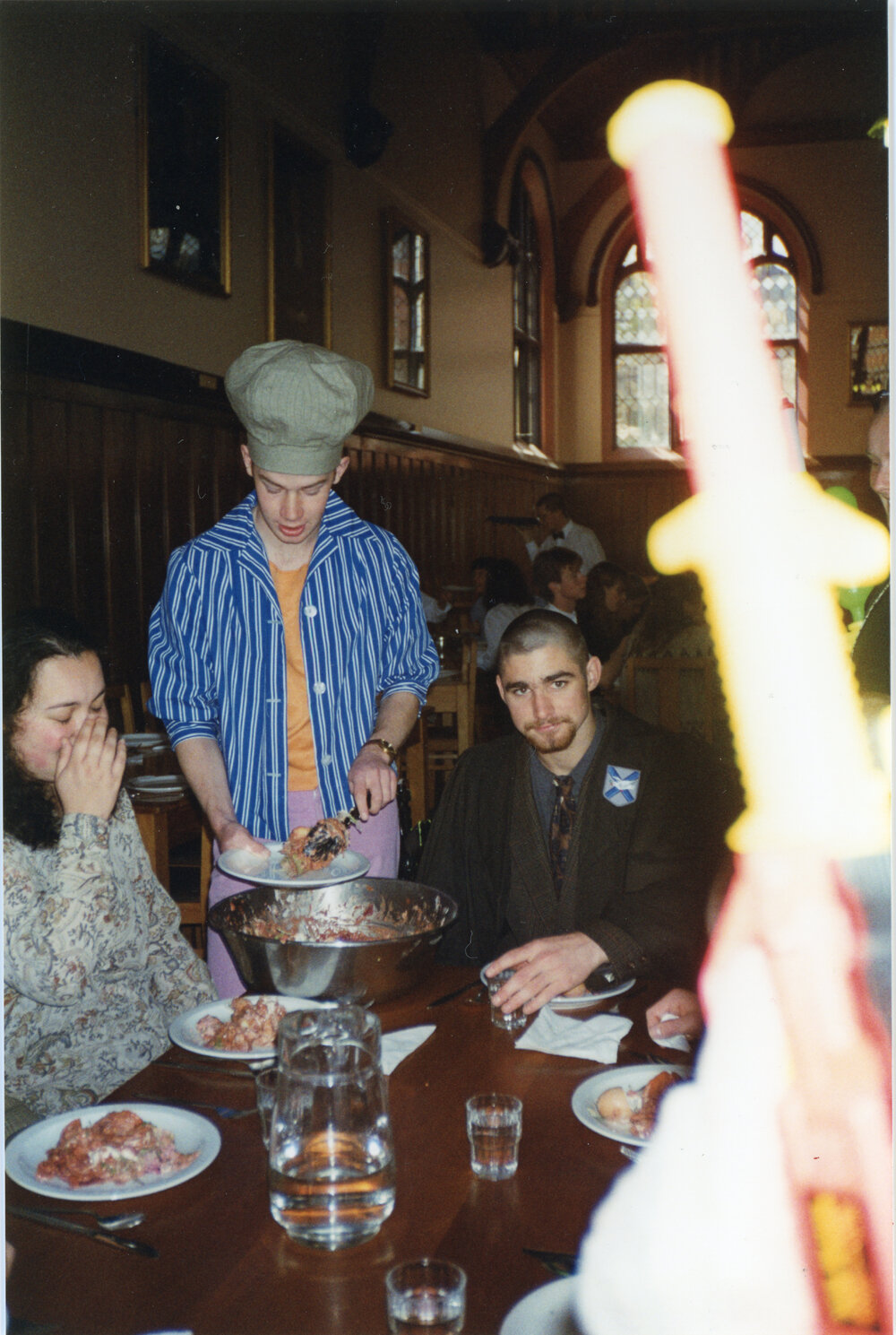 Students In Dining Hall, Serving Dinner