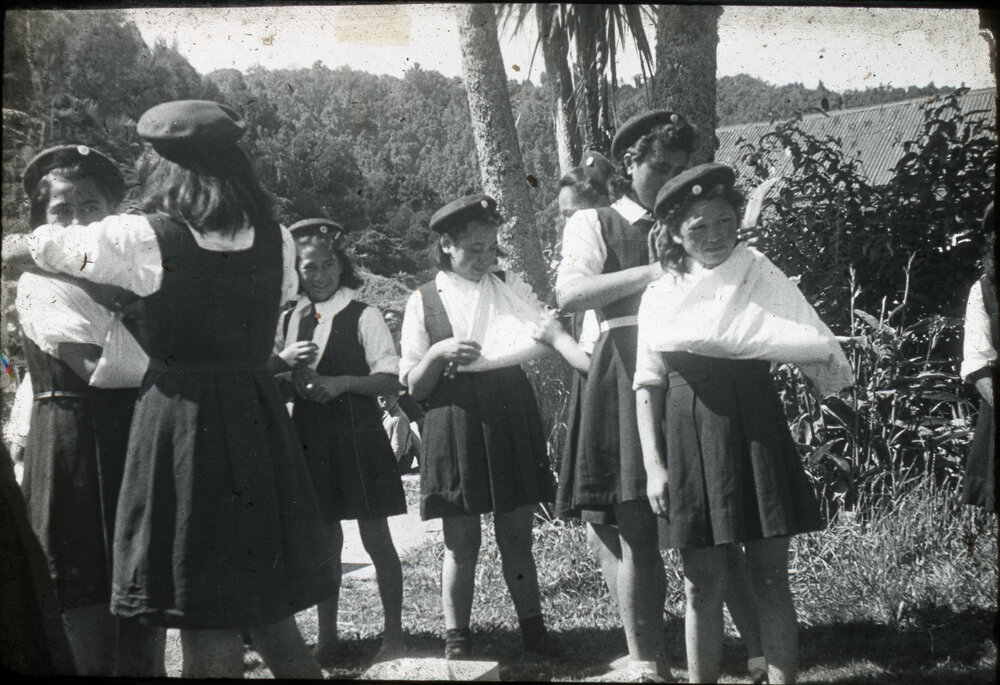 Māori Girls Brigade Practicing First Aid