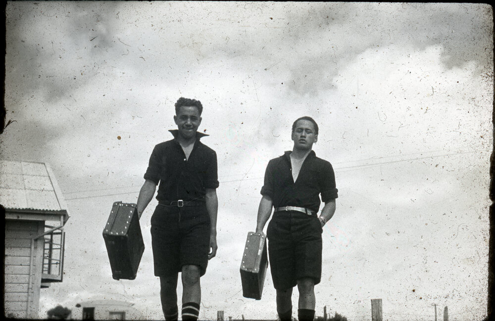 Two Māori Young Men Walking With Style