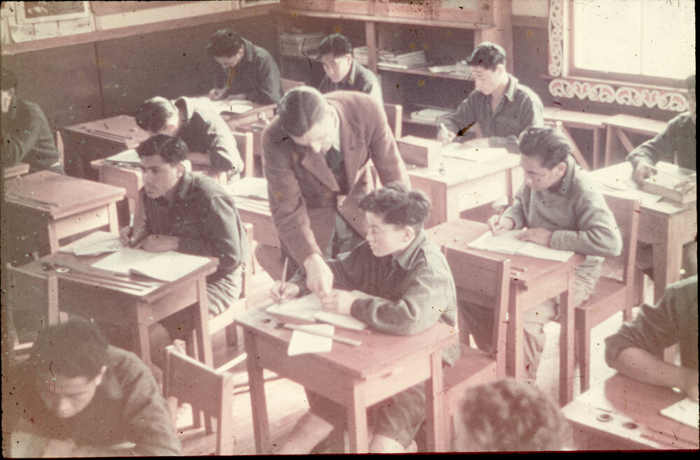 Class at Te Whaiti Māori Boys Farm School