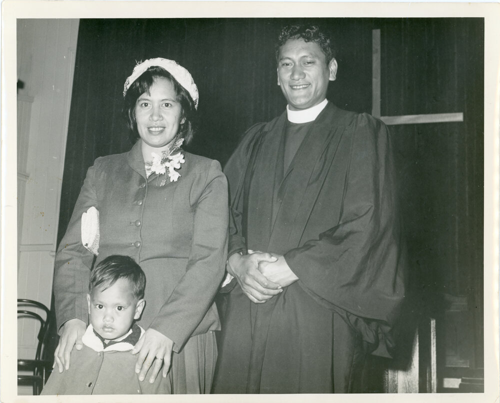 Rev. Tame (Tom) Hawea and His Whānau [Family]