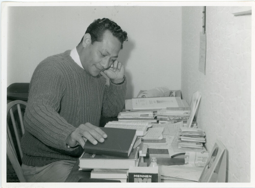 Rev. Pio Sovala (Bill) Field At His Desk