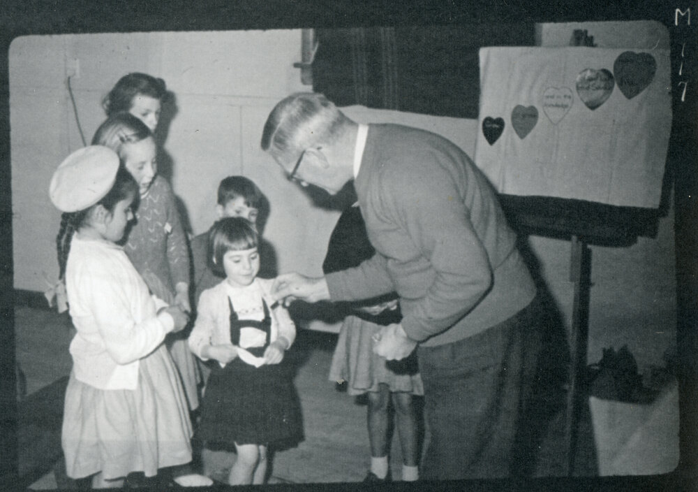 Rev. Irwin and Sunday School Children