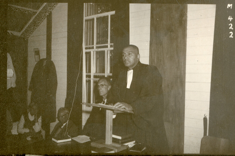 Rev C. Maitai Leading Services at Te Maungarongo, Ohope