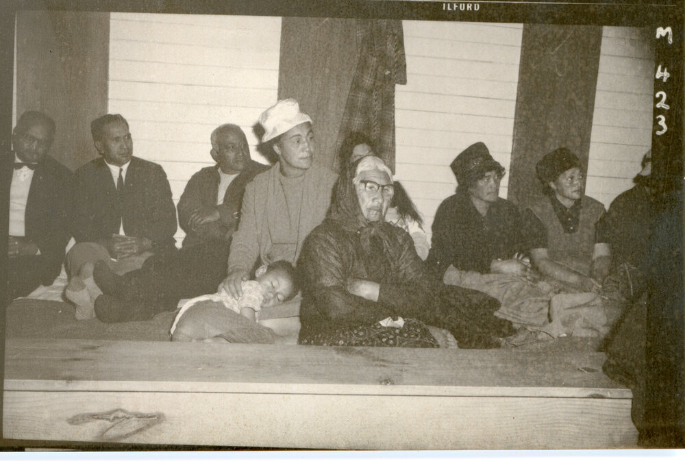 Iwi Gathered for a Service At Te Maungarongo, Ohope