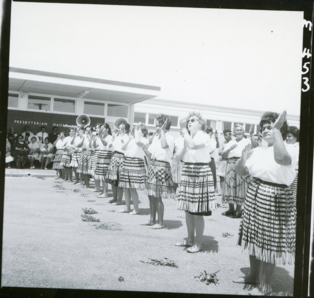 Powhiri Kapa Haka Outside of The Te Aka Puahou Building in Whakatāne