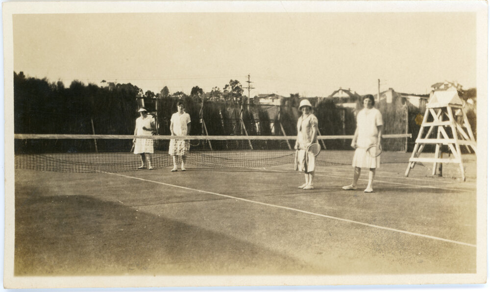 Doubles Tennis Match