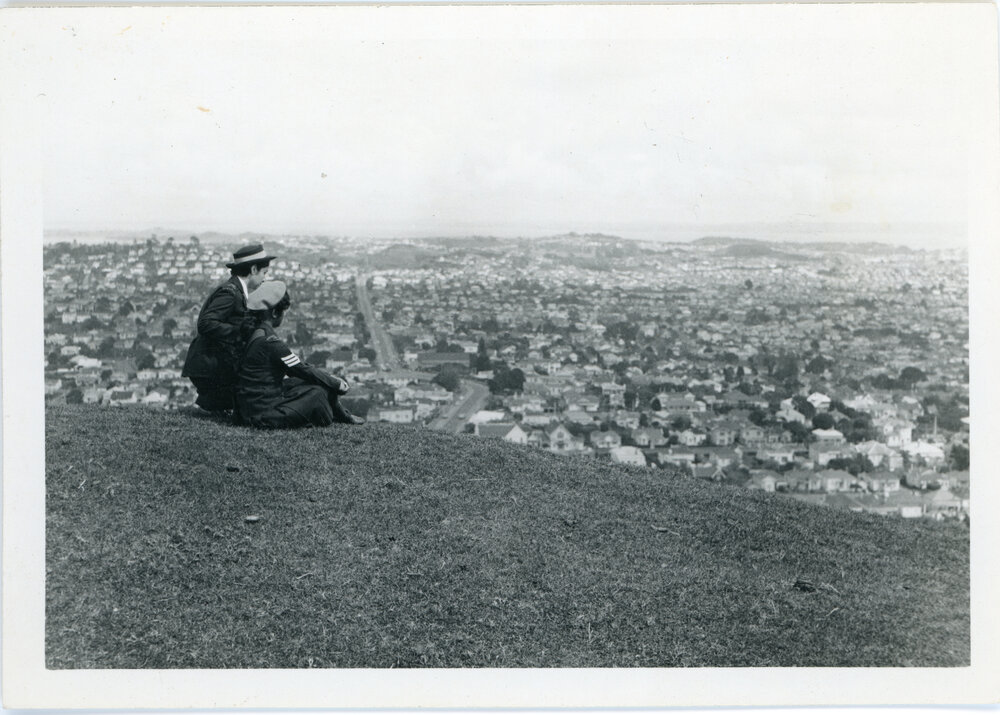 Two Girls' Brigade Friends Looking Down At Auckland