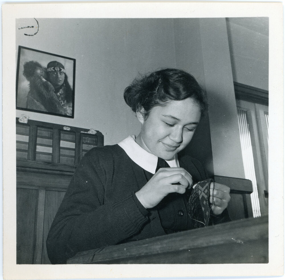 Turakina Māori Girls College Student Sewing