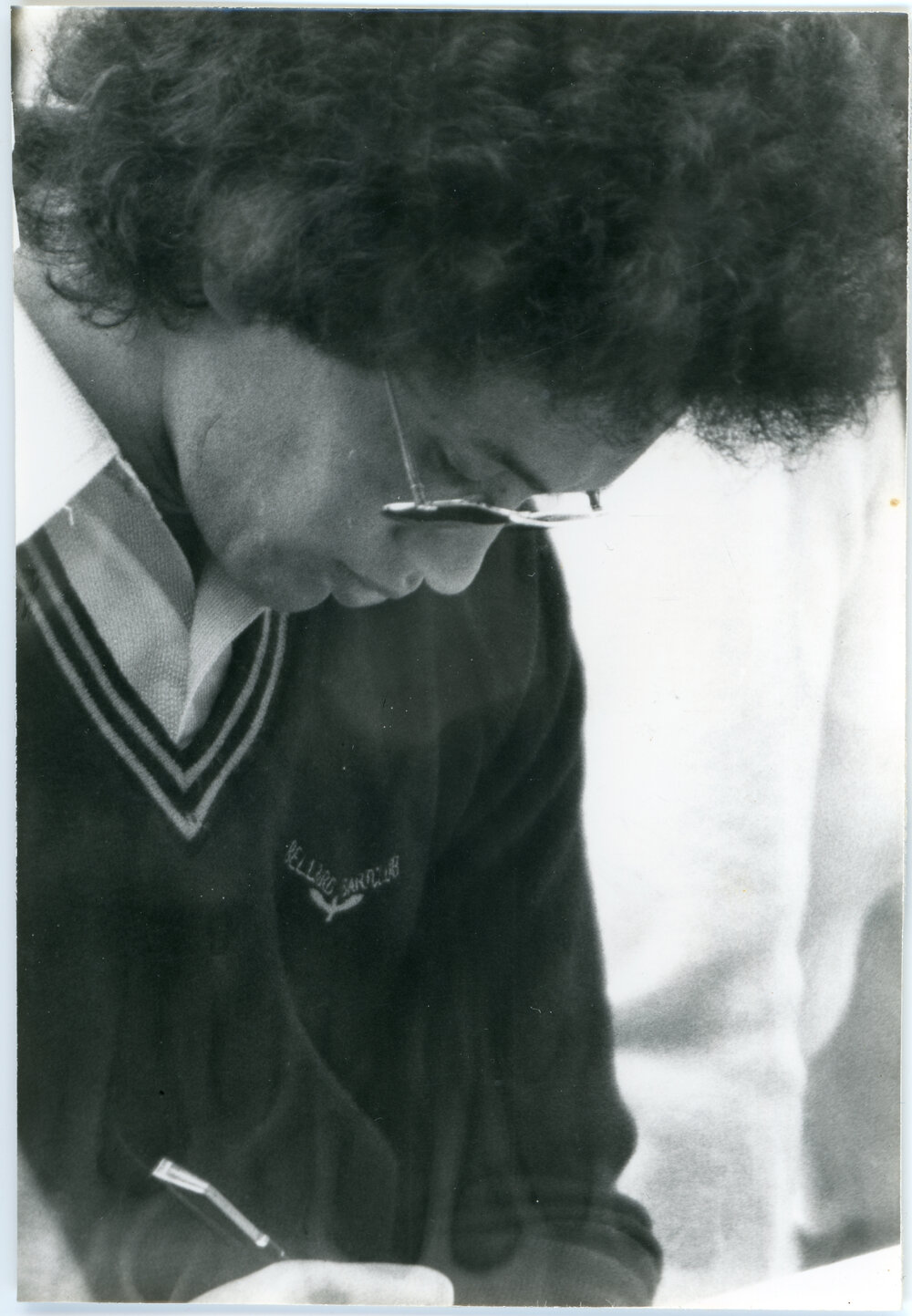Unknown Māori Man With Pen Looking Down