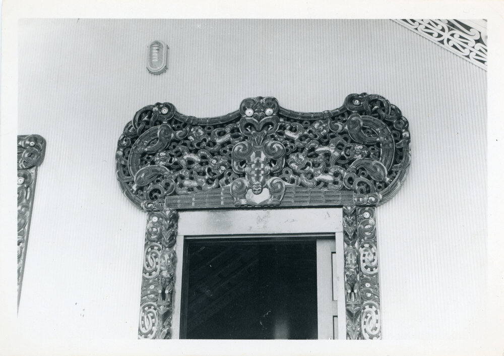 Pare (Carved Lintel Over Door) Of The Tāpeka Wharenui, Waihi  