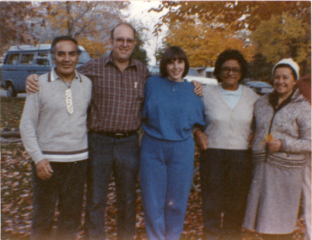 Rev. Foster, Meri Caton, Mrs. Foster, And Friends