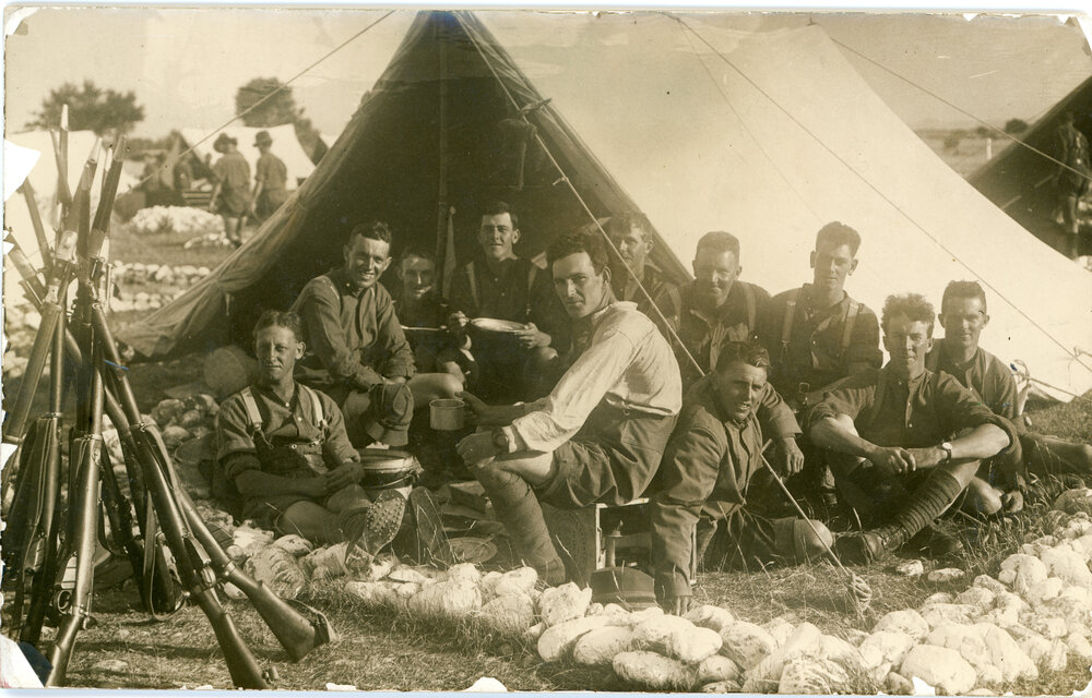 Relaxing At Encampment With The Men