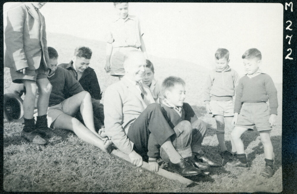 Rev. J. S. Murray with Maori Boys