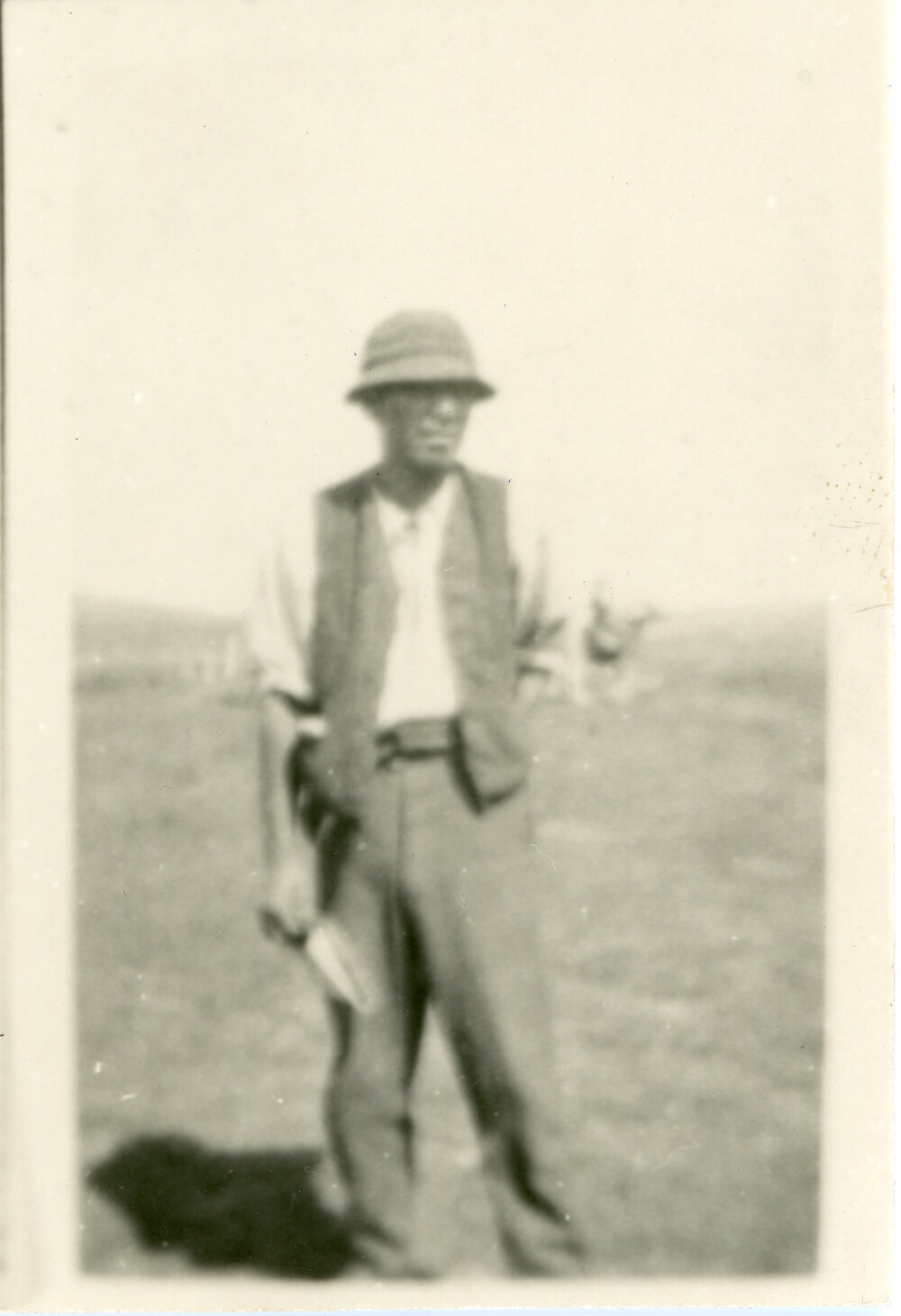 Unknown Māori Man Standing In A Clearing