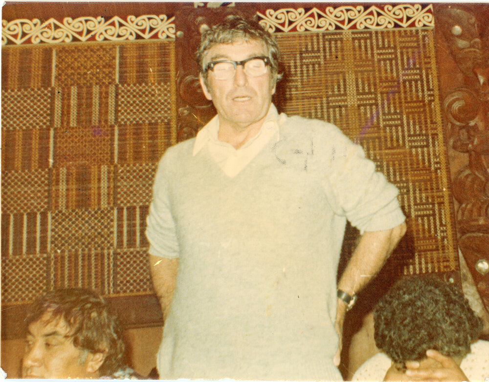 Rev. Eric Caton Inside an Unknown Wharenui
